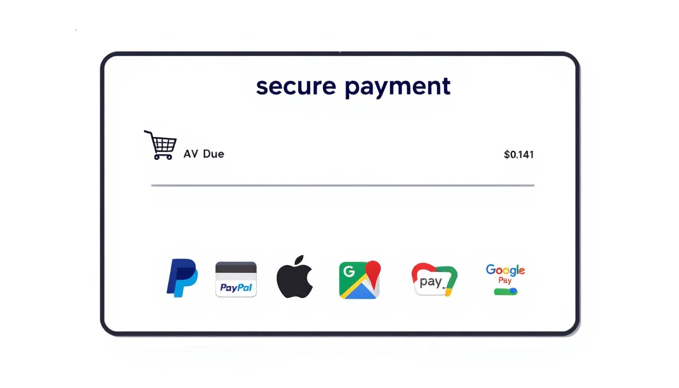 The image depicts a secure online payment process featuring various payment method icons, illustrating the ease of making transactions at online casinos. This visual representation highlights the importance of secure payment methods, which are essential for players engaging with foreign online casinos.