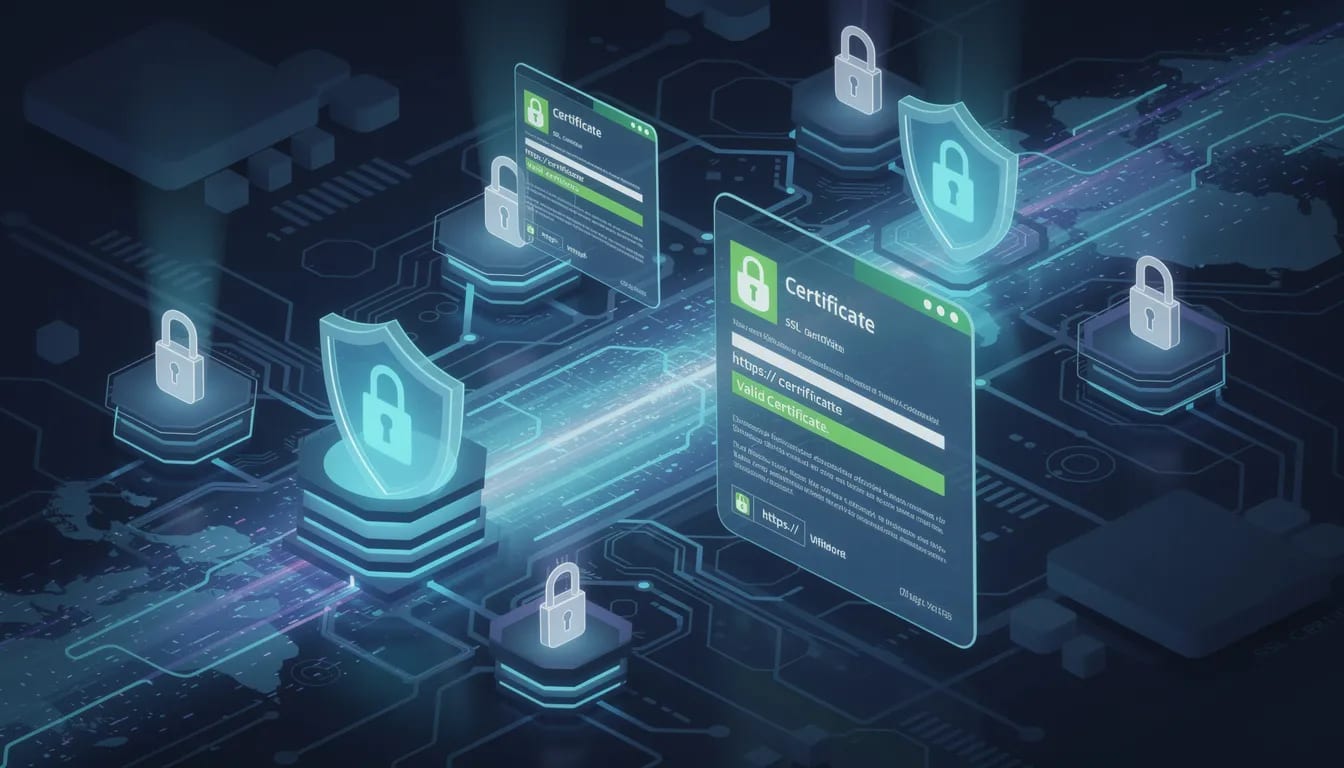 Das Bild zeigt ein digitales Sicherheitssymbol, das die Verschlüsselung von Daten und den Schutz durch SSL-Zertifikate darstellt. Diese Technologien sind entscheidend für den Schutz von Online-Casinos, insbesondere bei der Sicherstellung von Spielerschutz und der Einhaltung von Lizenzanforderungen.